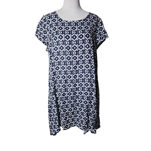 Bryn Walker Dresses & Skirts - Bryn Walker Navy Linen Lagenlook Tunic Shift Dress Size S Minimalist Coastal
